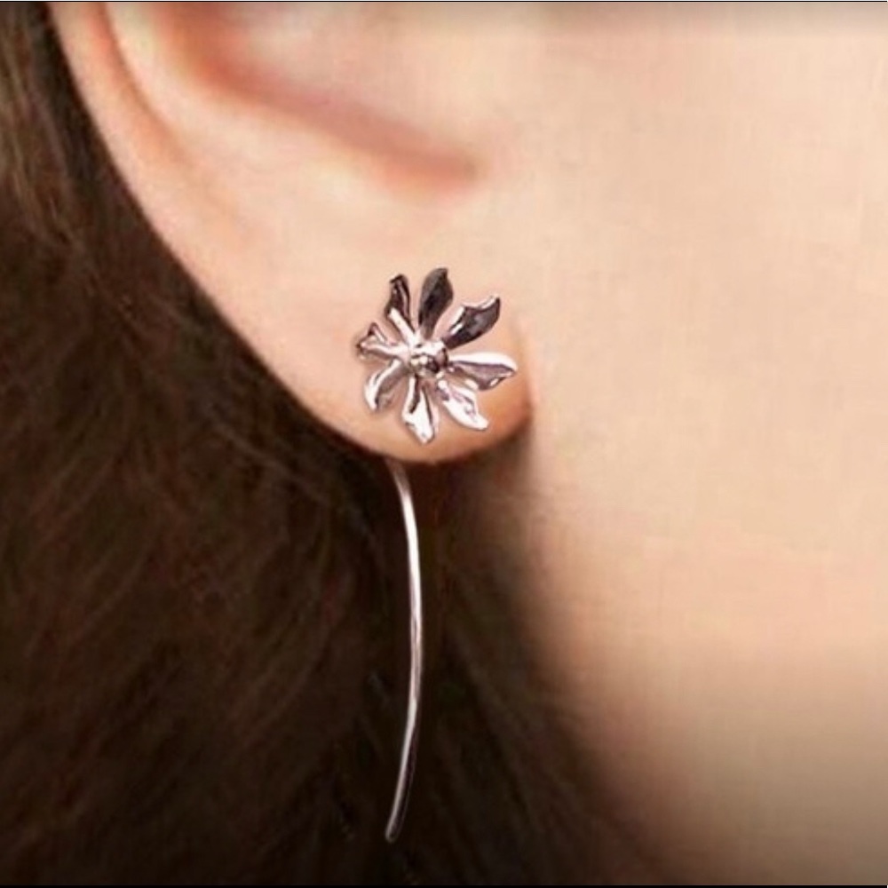 Flower Threader Earrings